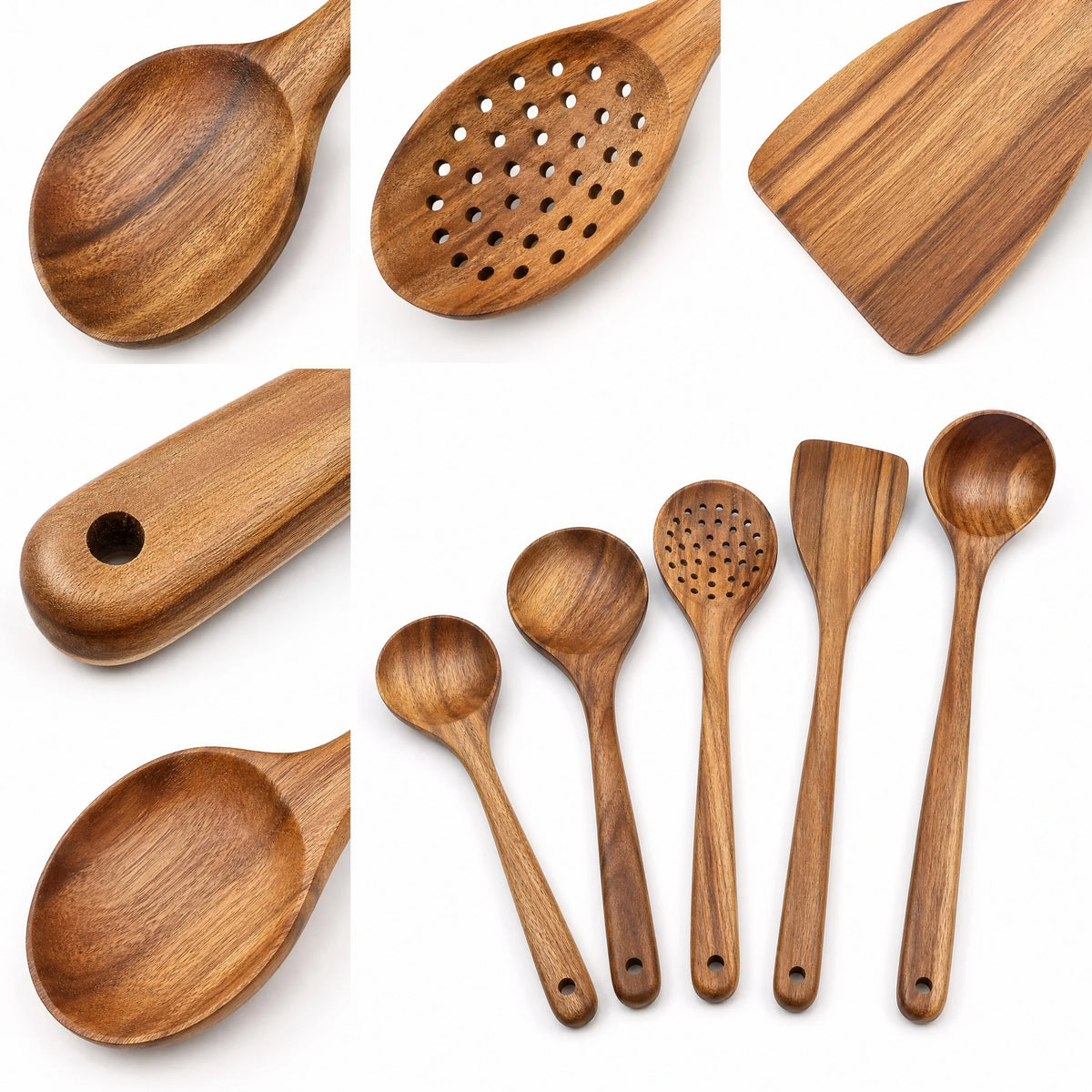 5PCS Wooden Kitchen Utensil Set