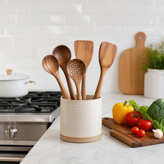5PCS Wooden Kitchen Utensil Set